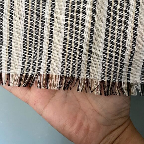 Fashion on Earth faux wrap striped mini skirt L - Picture 10 of 10